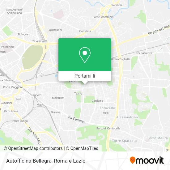 Mappa Autofficina Bellegra