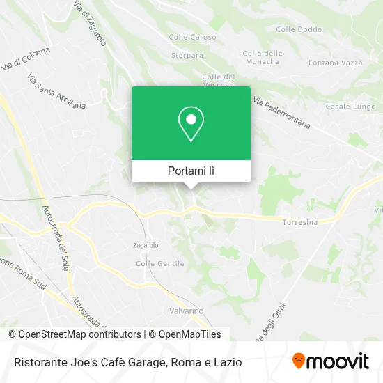 Mappa Ristorante Joe's Cafè Garage