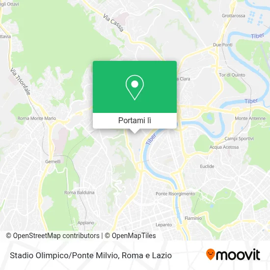 Mappa Stadio Olimpico/Ponte Milvio