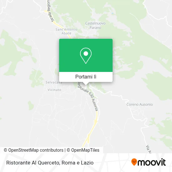 Mappa Ristorante Al Querceto