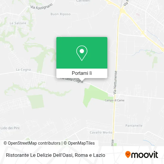 Mappa Ristorante Le Delizie Dell'Oasi
