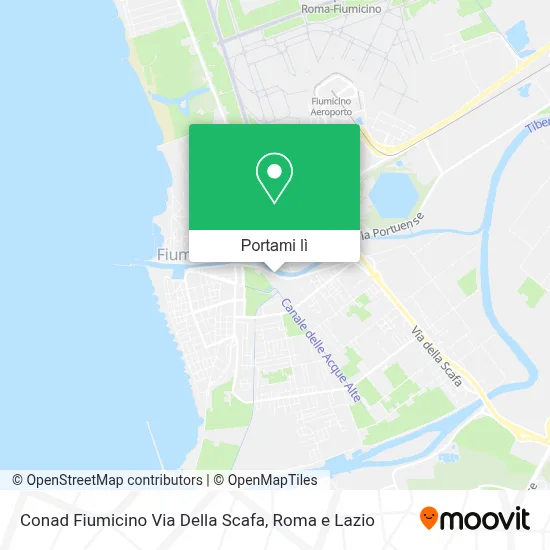 Mappa Conad Fiumicino Via Della Scafa
