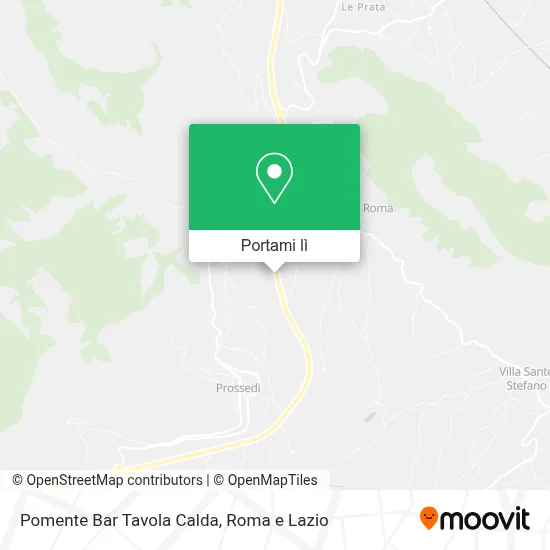 Mappa Pomente Bar Tavola Calda