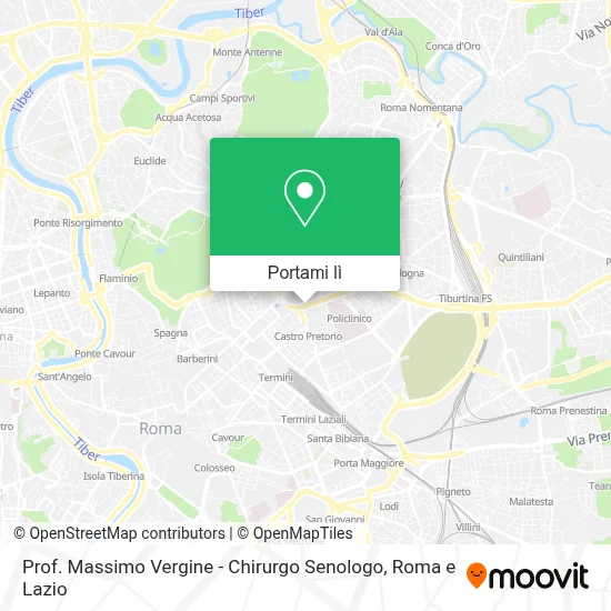 Mappa Prof. Massimo Vergine - Chirurgo Senologo
