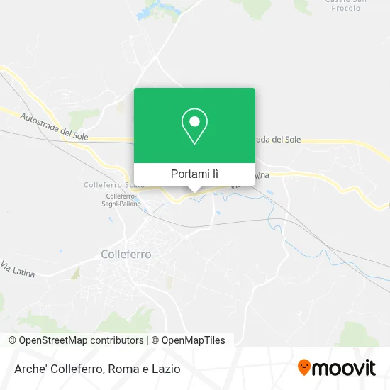 Mappa Arche' Colleferro