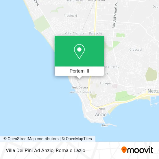 Mappa Villa Dei Pini Ad Anzio