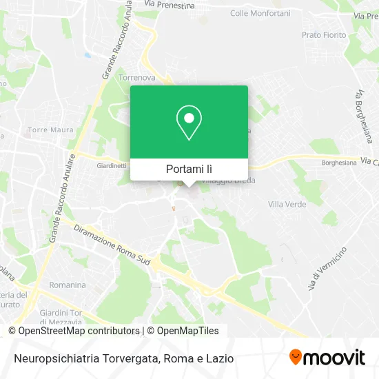 Mappa Neuropsichiatria Torvergata