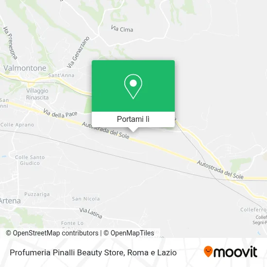 Mappa Profumeria Pinalli Beauty Store