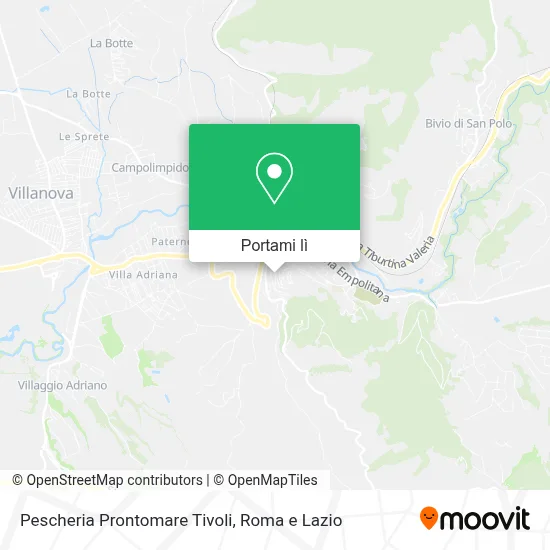 Mappa Pescheria Prontomare Tivoli