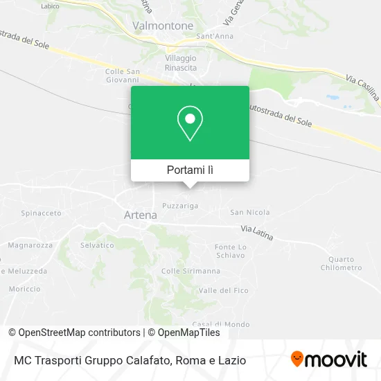 Mappa MC Trasporti Gruppo Calafato