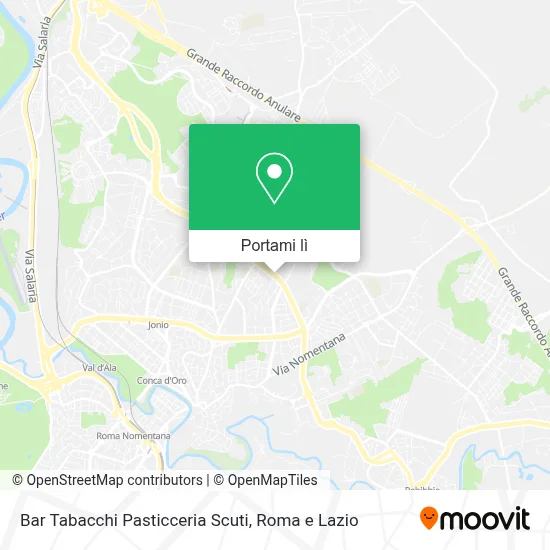 Mappa Bar Tabacchi Pasticceria Scuti
