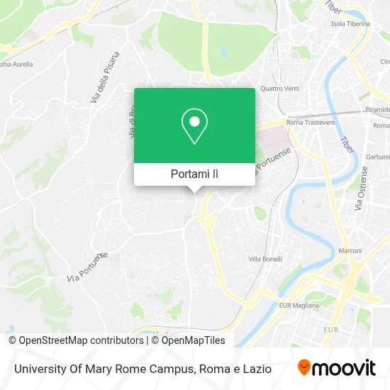 Mappa University Of Mary Rome Campus