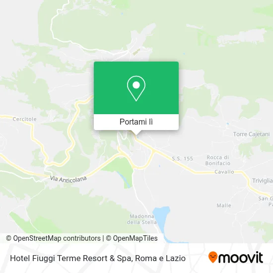 Mappa Hotel Fiuggi Terme Resort & Spa