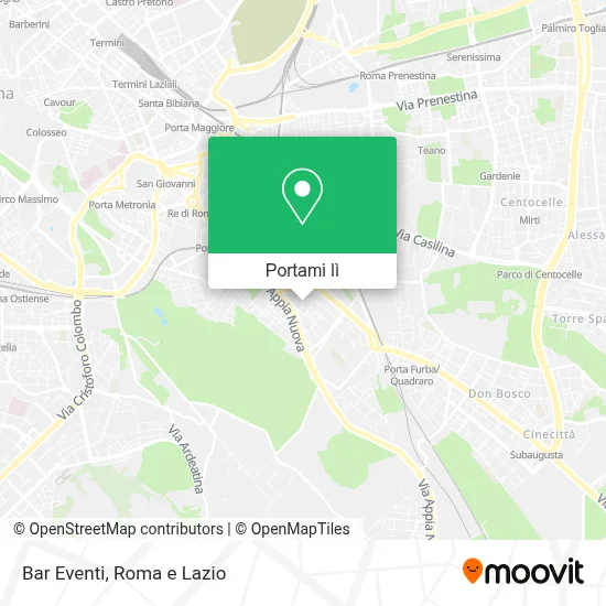 Mappa Bar Eventi