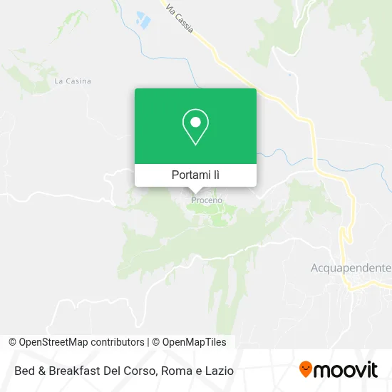 Mappa Bed & Breakfast Del Corso