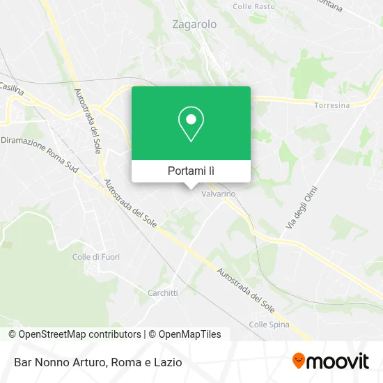 Mappa Bar Nonno Arturo