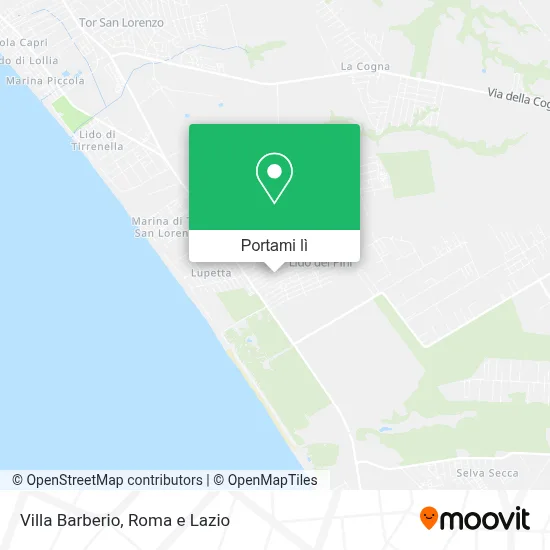 Mappa Villa Barberio