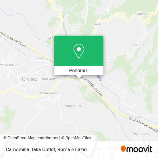 Mappa Camomilla Italia Outlet