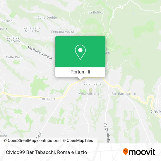 Mappa Civico99 Bar Tabacchi