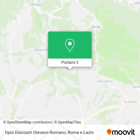 Mappa Dpiú Discount Olevano Romano