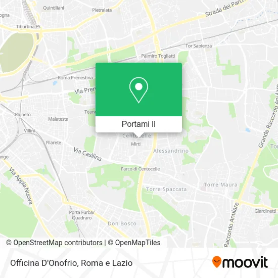 Mappa Officina D'Onofrio