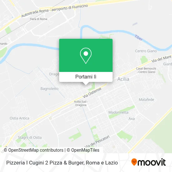 Mappa Pizzeria I Cugini 2 Pizza & Burger