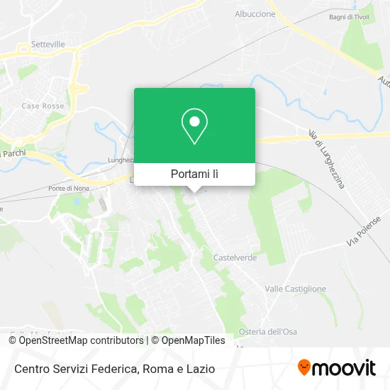 Mappa Centro Servizi Federica