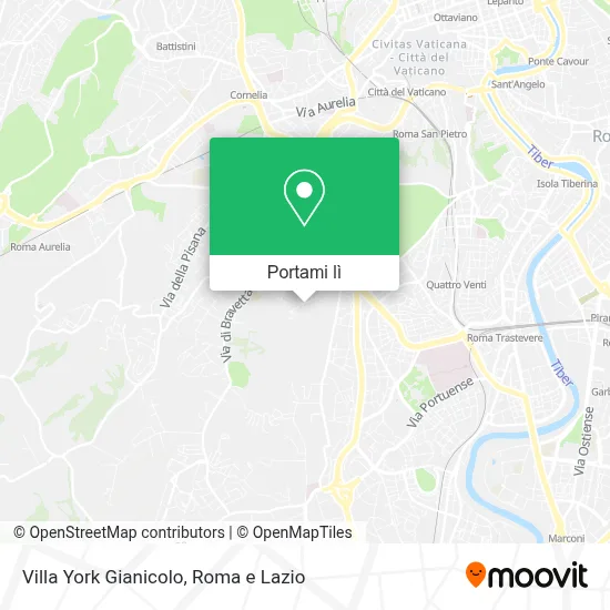 Mappa Villa York Gianicolo