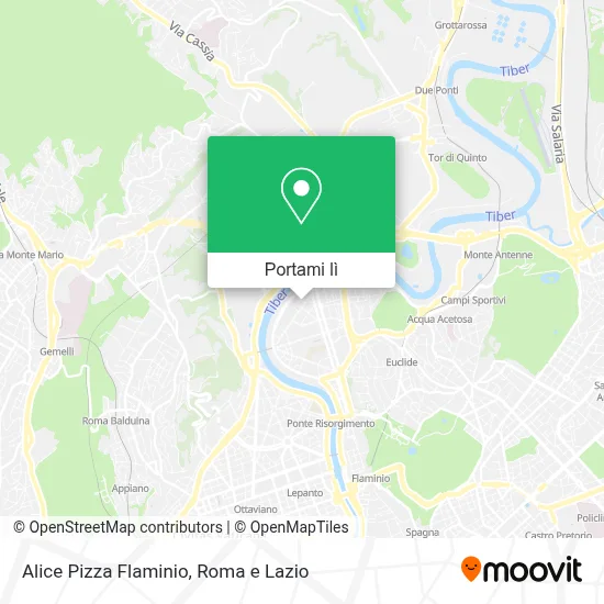 Mappa Alice Pizza Flaminio
