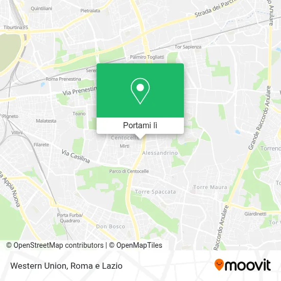 Mappa Western Union