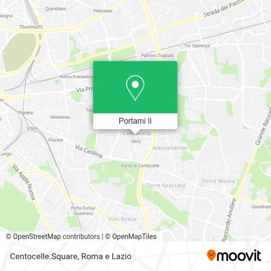 Mappa Centocelle.Square