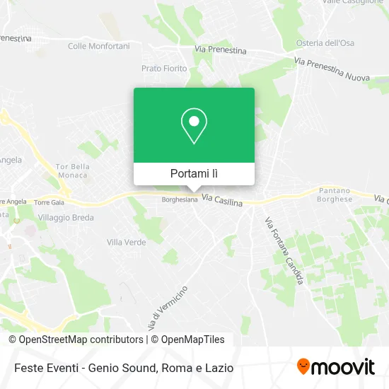 Mappa Feste Eventi - Genio Sound