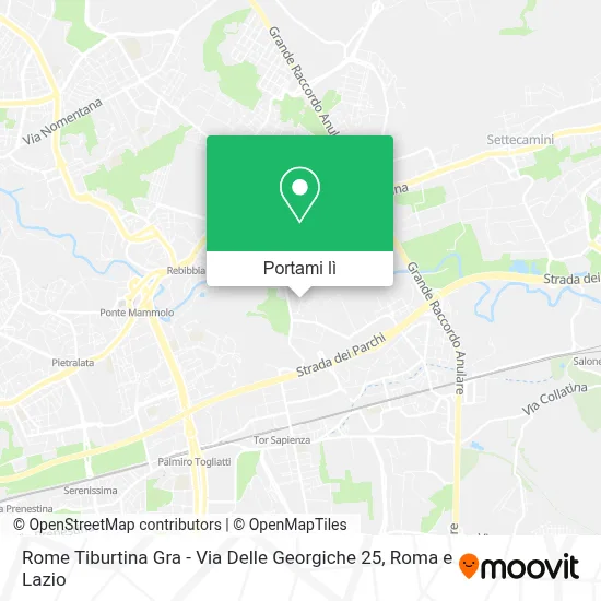 Mappa Rome Tiburtina Gra - Via Delle Georgiche 25