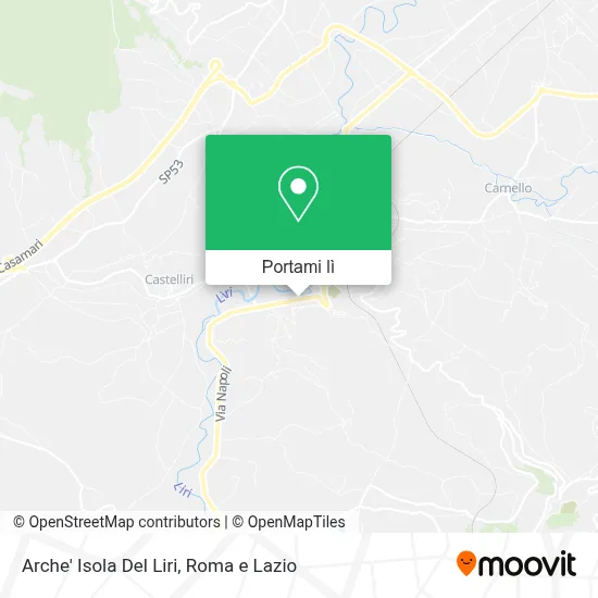 Mappa Arche' Isola Del Liri