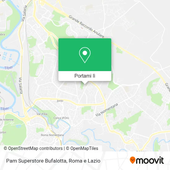 Mappa Pam Superstore Bufalotta