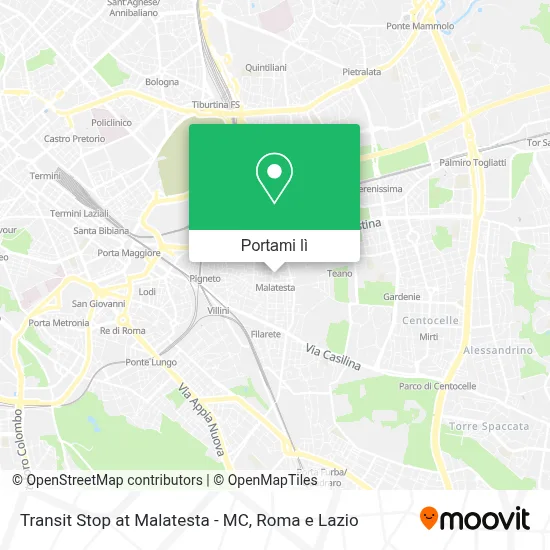 Mappa Transit Stop at Malatesta - MC
