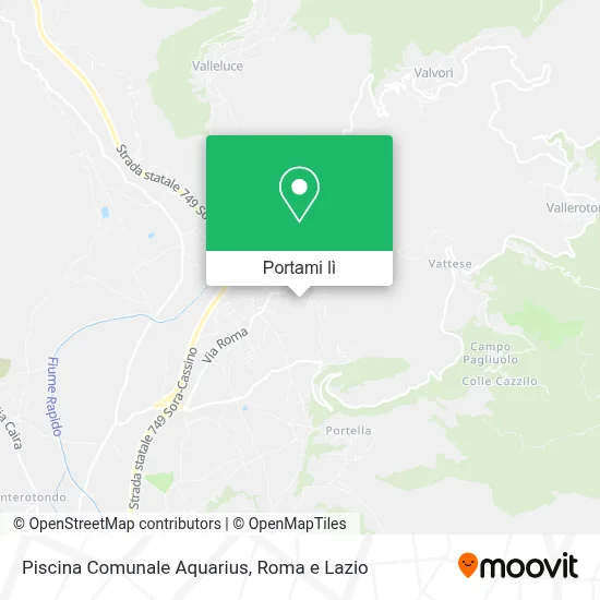 Mappa Piscina Comunale Aquarius