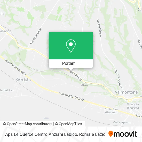 Mappa Aps Le Querce Centro Anziani Labico