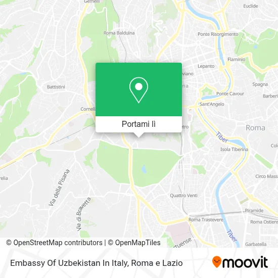 Mappa Embassy Of Uzbekistan In Italy