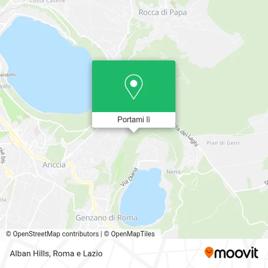Mappa Alban Hills