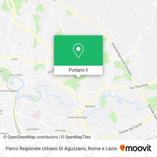 Mappa Parco Regionale Urbano Di Aguzzano