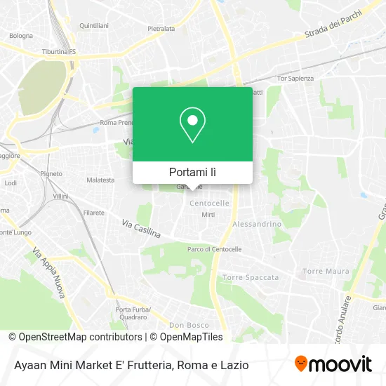 Mappa Ayaan Mini Market E' Frutteria
