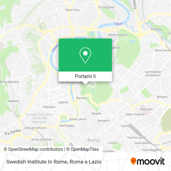 Mappa Swedish Institute In Rome