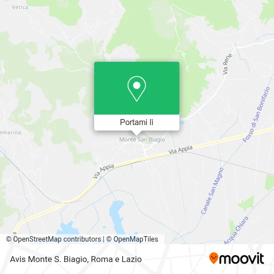 Mappa Avis Monte S. Biagio
