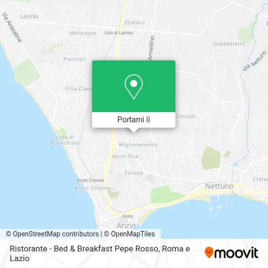 Mappa Ristorante - Bed & Breakfast Pepe Rosso