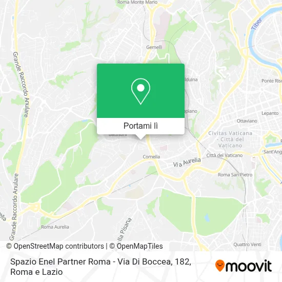 Mappa Spazio Enel Partner Roma - Via Di Boccea, 182