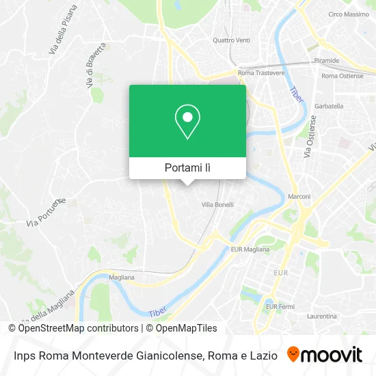 Mappa Inps Roma Monteverde Gianicolense