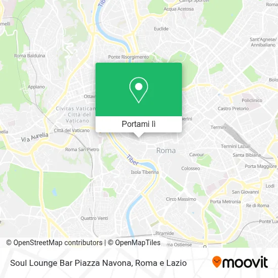 Mappa Soul Lounge Bar Piazza Navona
