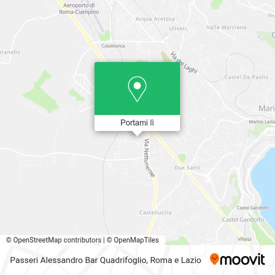 Mappa Passeri Alessandro Bar Quadrifoglio
