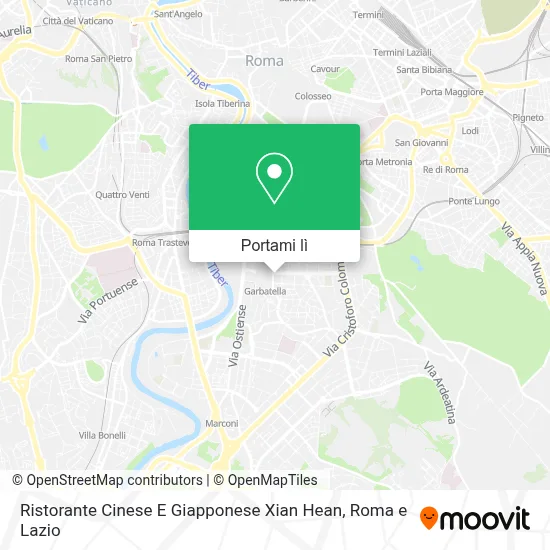 Mappa Ristorante Cinese E Giapponese Xian Hean